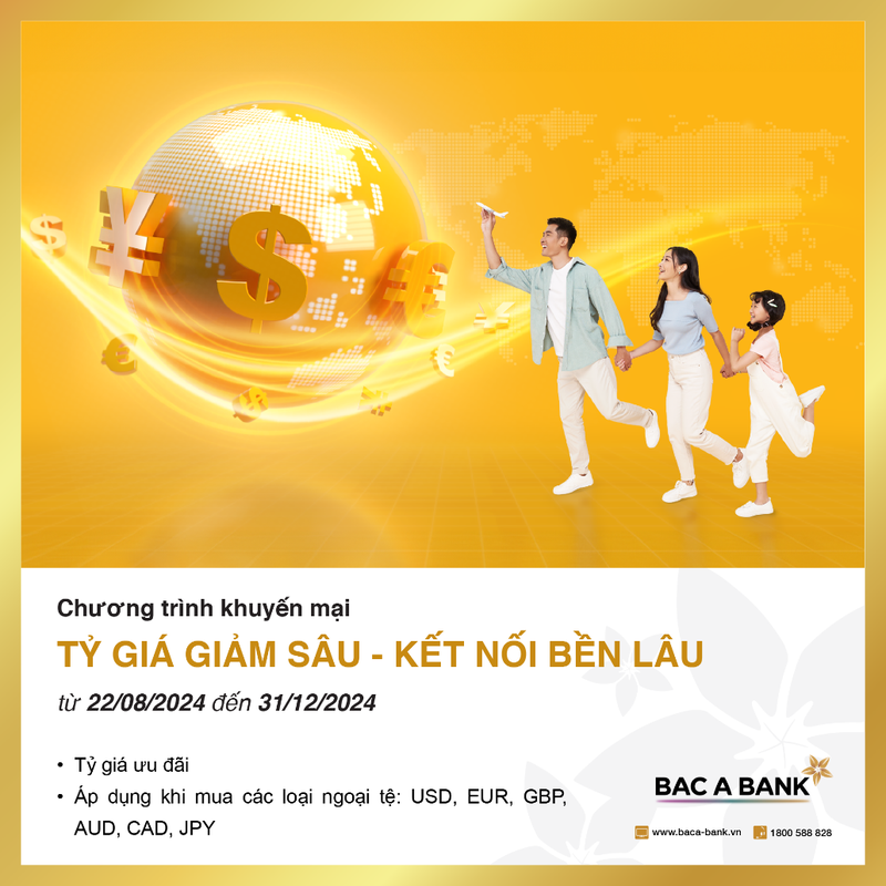 Bac A Bank uu dai ty gia cho khach hang mua ngoai te