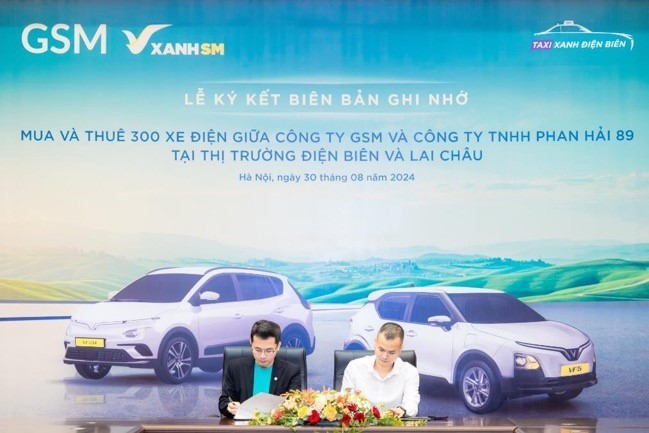 Taxi Xanh Dien Bien mua va thue 300 o to dien tu GSM