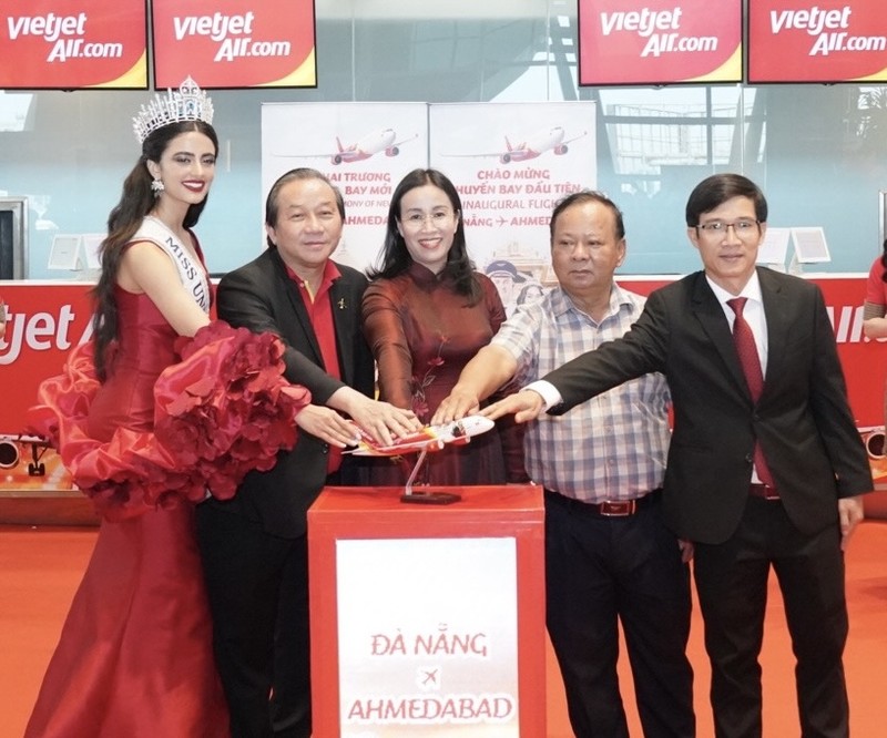 Vietjet vua khai truong duong bay thang giua Ahmedabad (An Do) va Da Nang