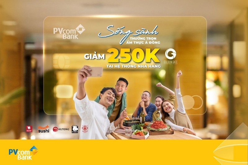 Giam 250.000 dong khi thanh toan bang the tin dung PVcomBank