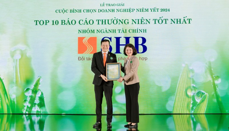 SHB lan thu 4 duoc vinh danh trong TOP 10 doanh nghiep