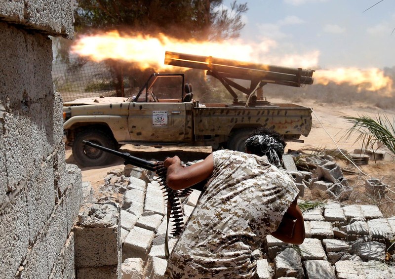 Lon xon binh linh Quan doi Libya trong cuoc chien chong IS