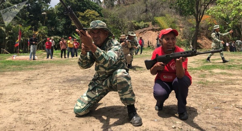 Choang voi luc luong dan quan cua Venezuela