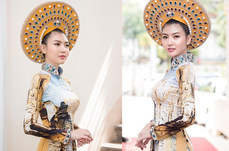 “Nu hoang Sac dep Toan cau” thuot tha ao dai o bao tang-Hinh-3