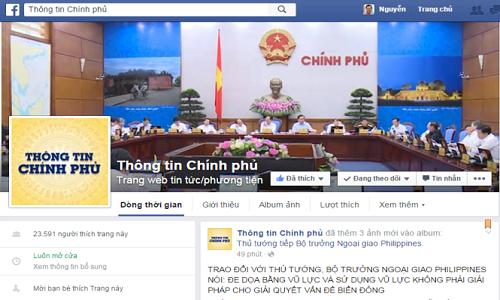 Trang thong tin Chinh phu tren Facebook co 23.000 nguoi “thich”-Hinh-2