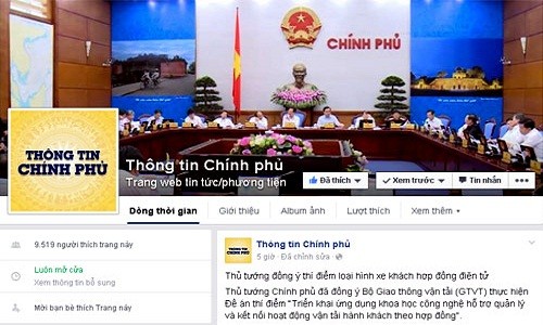 Thong tin Chinh phu “phu song” tren Facebook la chua chinh xac