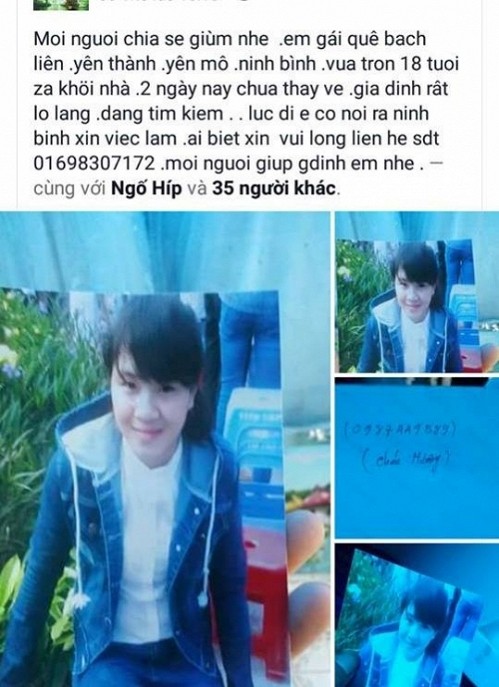 Nu sinh mat tich bi an khi len thanh pho xin viec