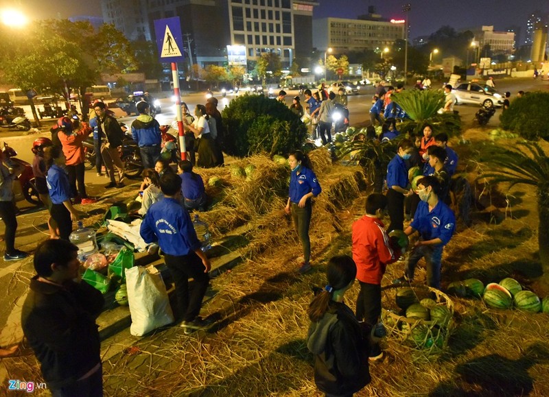 Anh: Sinh vien vay tien mua 20 tan dua hau giup nong dan Quang Ngai-Hinh-3