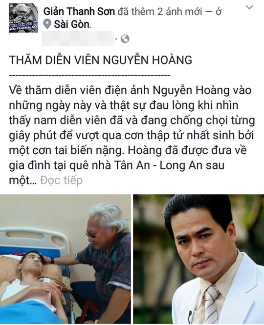 Dien vien Nguyen Hoang gio ra sao sau khi benh vien tra ve