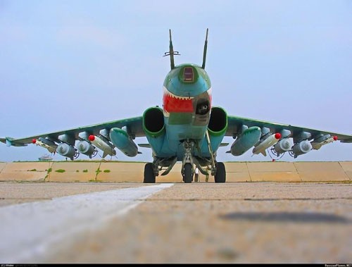 Kinh ngac hinh anh may bay Su-25 luot tren mat nuoc-Hinh-8