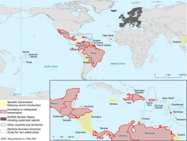 Virus Zika hien lay sang 35 quoc gia va vung lanh tho