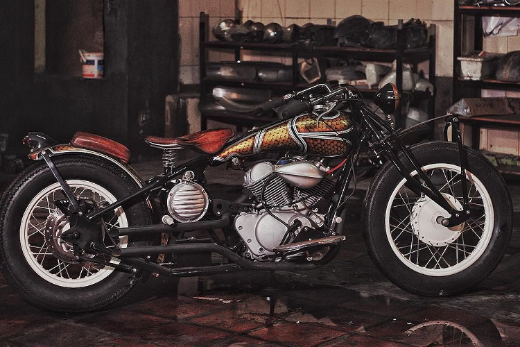 Thợ Hà Nội độ "xế nổ" Yamaha Virago 250 cũ siêu ấn tượng - Hình 9 Tho Ha Noi do