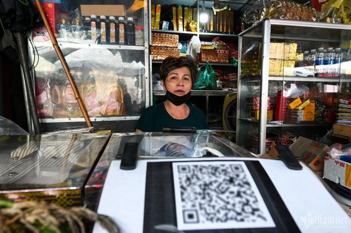 Quan tra da, hang ban rau ngoai cho dung ma QR thanh toan-Hinh-5