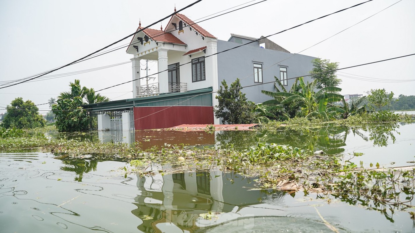 View - 	Hàng trăm ngôi nhà ở Mỹ Đức ngập sâu cuộc sống người dân đảo lộn