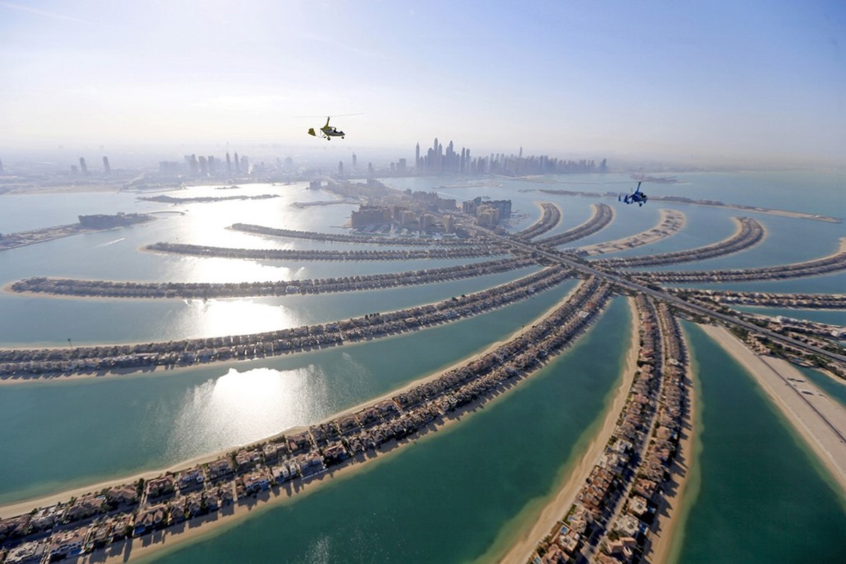 Quy mô khổng lồ và ấn tượng của Dubai nhìn từ trên cao