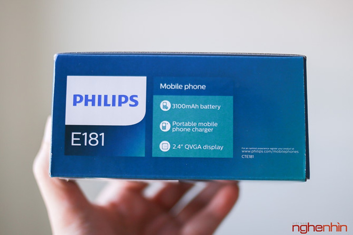 Mo hop Philips E181 - dien thoai kiem pin du phong gia 800 nghin-Hinh-9