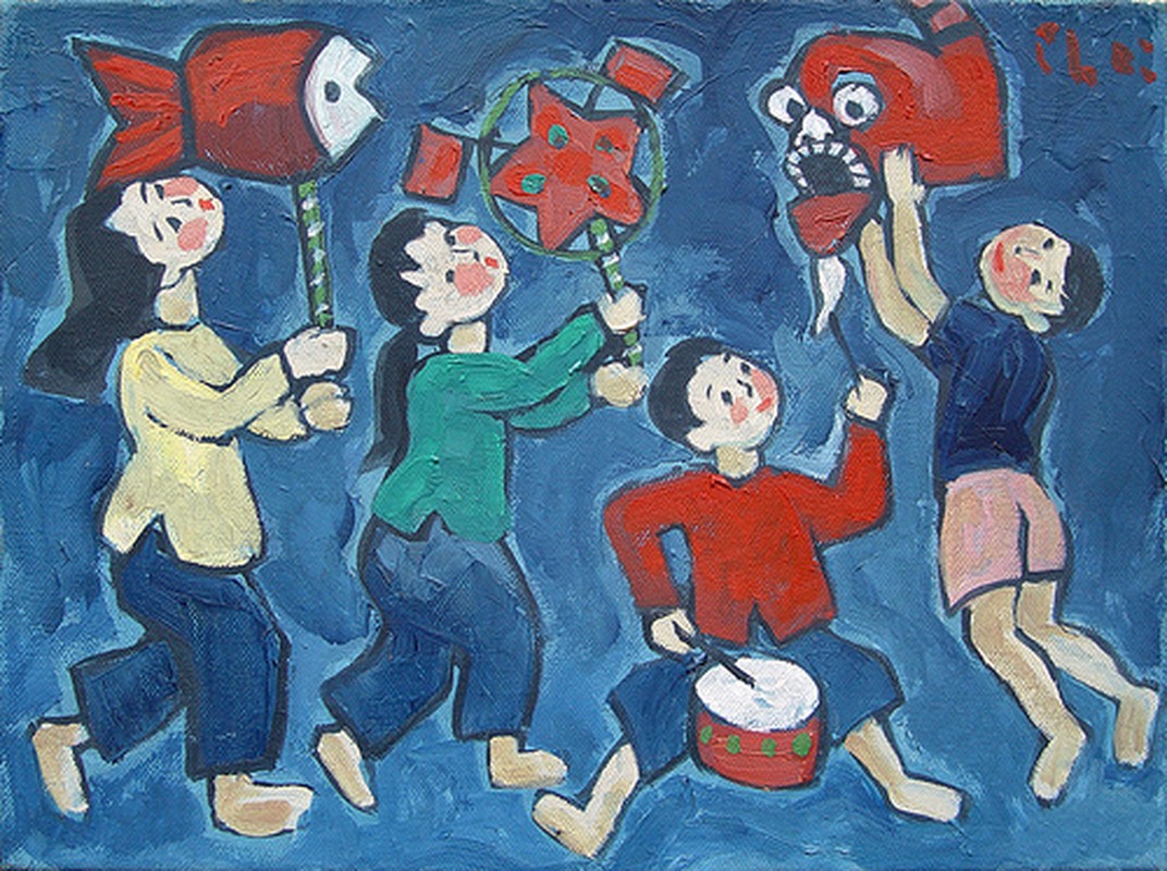 Hoai niem Tet Trung thu xua qua tranh Bui Xuan Phai-Hinh-11