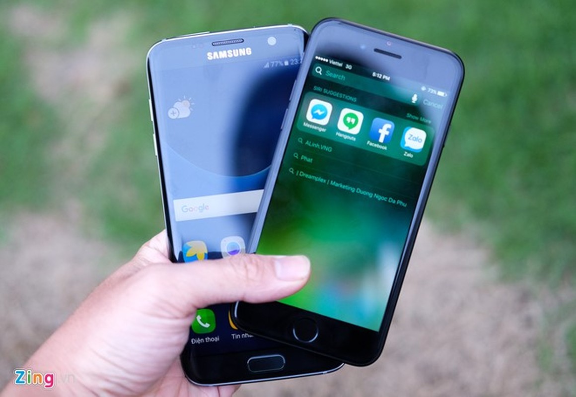 Xem phien ban mau den cua Galaxy S7 edge va iPhone 7 do dang-Hinh-9