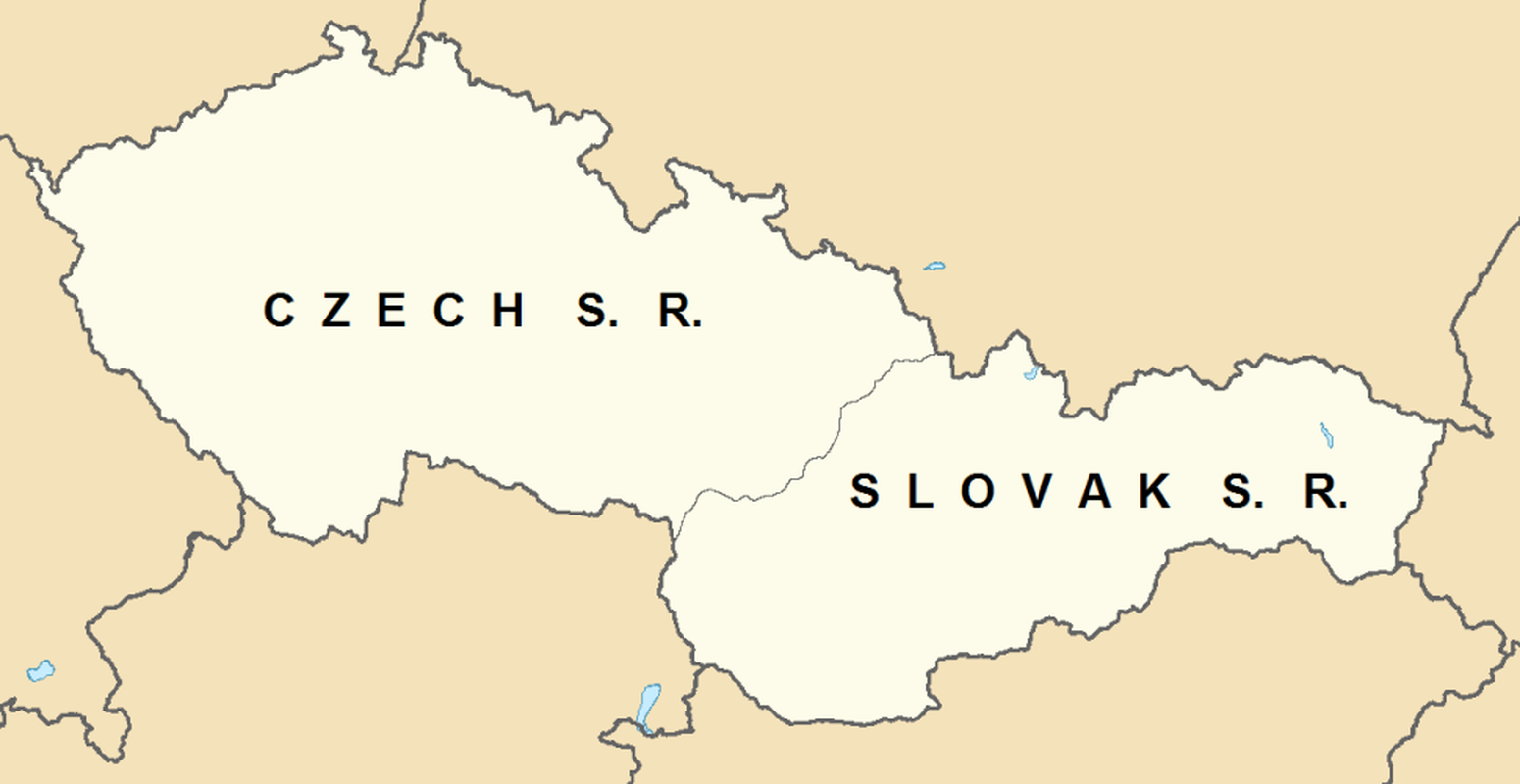 Image result for czechoslovakia split map