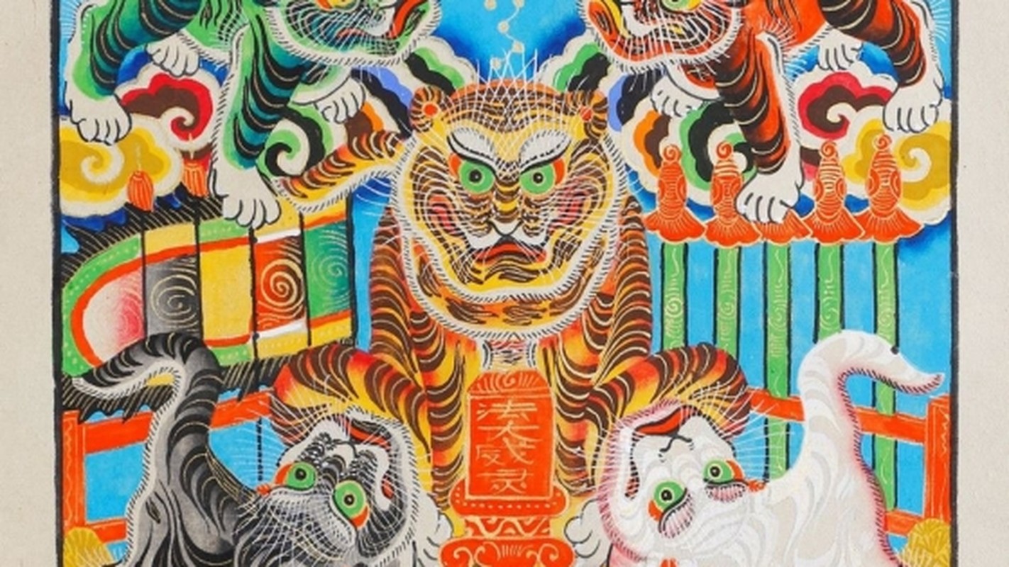 Y nghia tam linh cua Ngu Ho trong tranh dan gian Hang Trong-Hinh-5