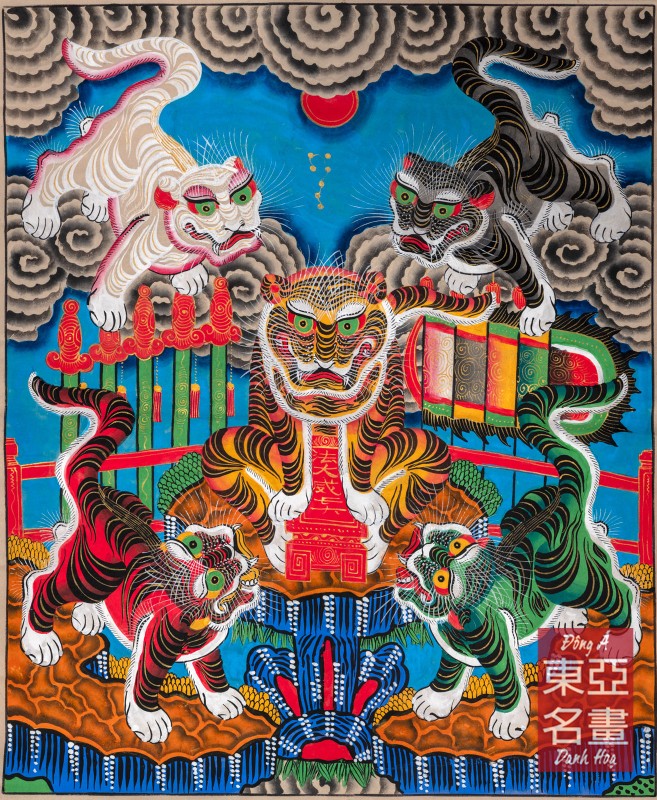 Y nghia tam linh cua Ngu Ho trong tranh dan gian Hang Trong