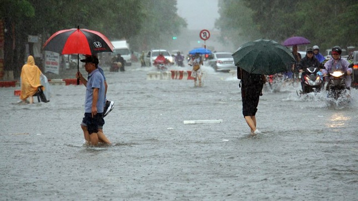 View - 	Đường phố Hải Phòng, Quảng Ninh 'biến thành sông' sau mưa lớn