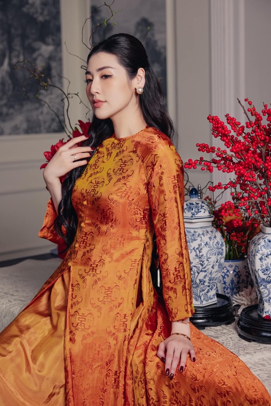 Do My Linh va chong mac ao dai du xuan-Hinh-16