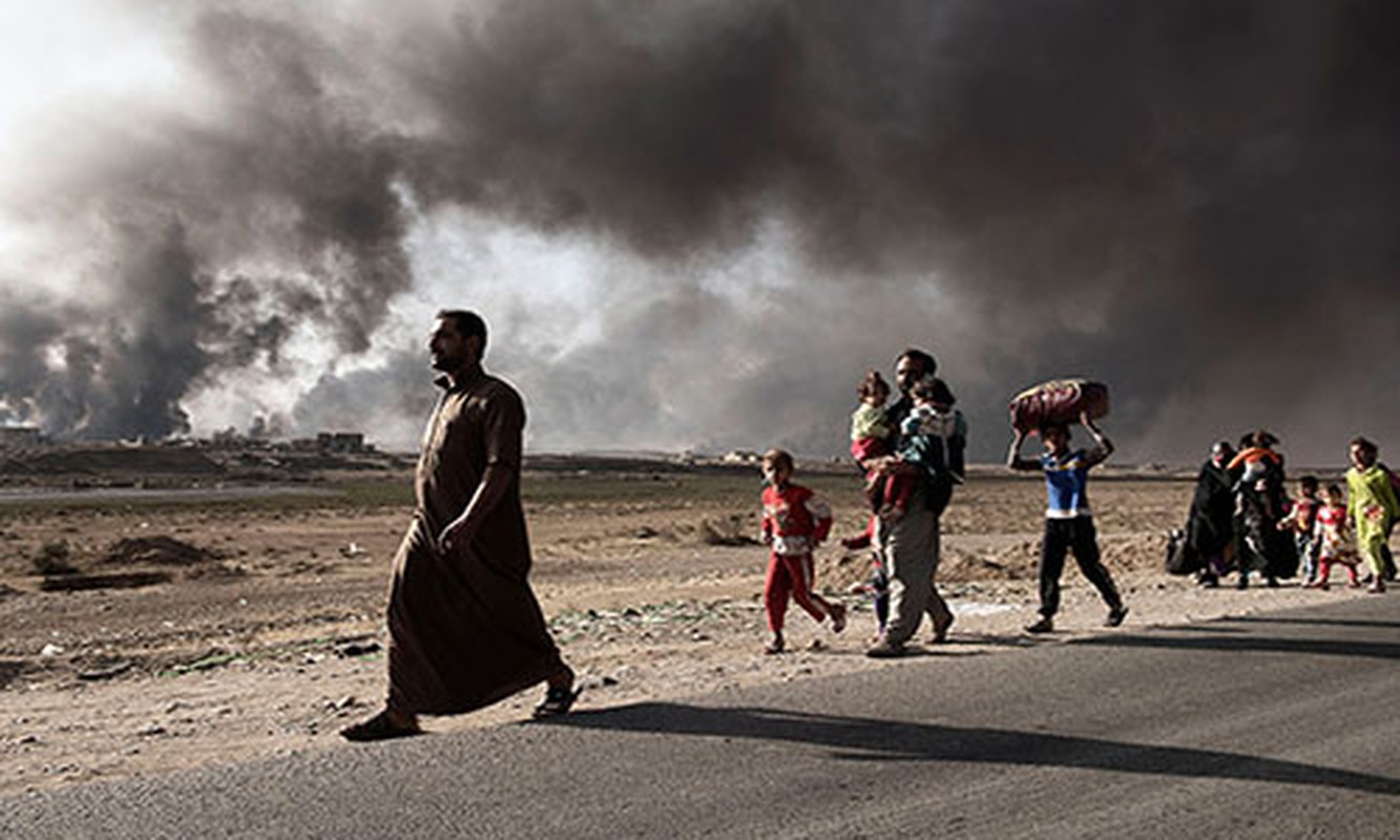 Noi kinh hoang cua dan ti nan chay khoi Mosul