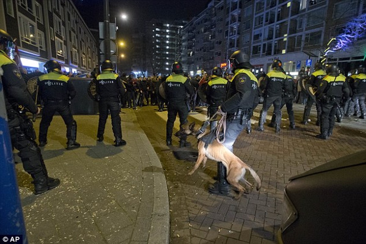 Dung do du doi giua canh sat va nguoi bieu tinh o Rotterdam-Hinh-5