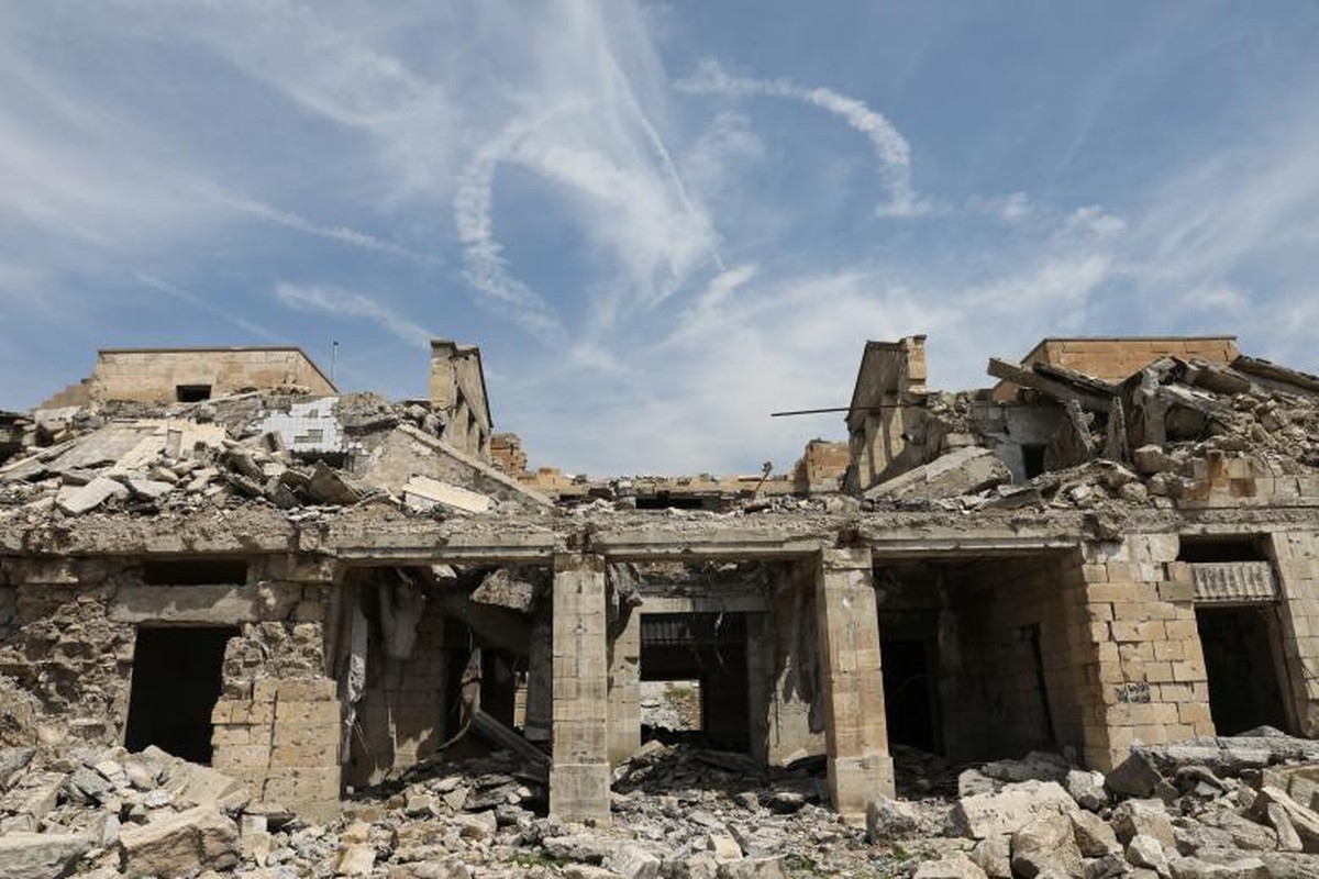 Canh tan hoang o thanh pho Mosul trong chien tranh