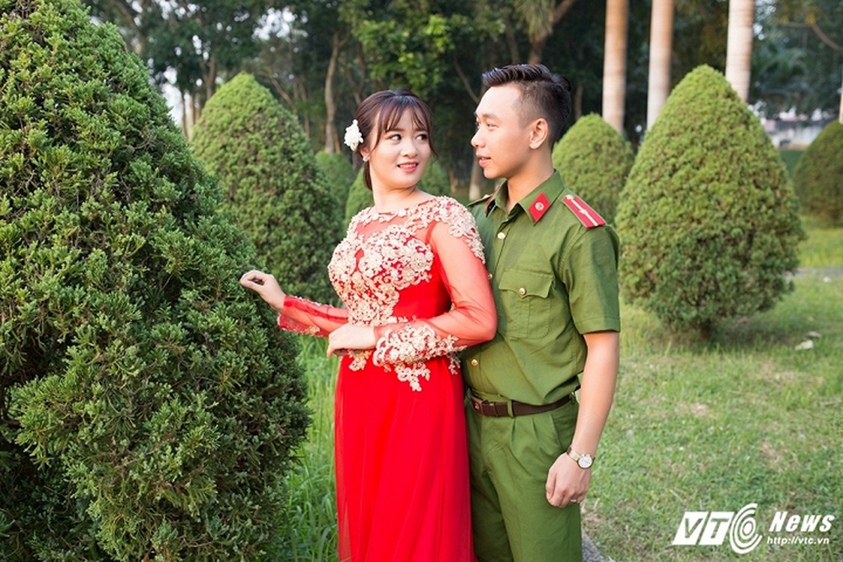 Anh cuoi lang man cua chang canh sat Yen Bai da tai