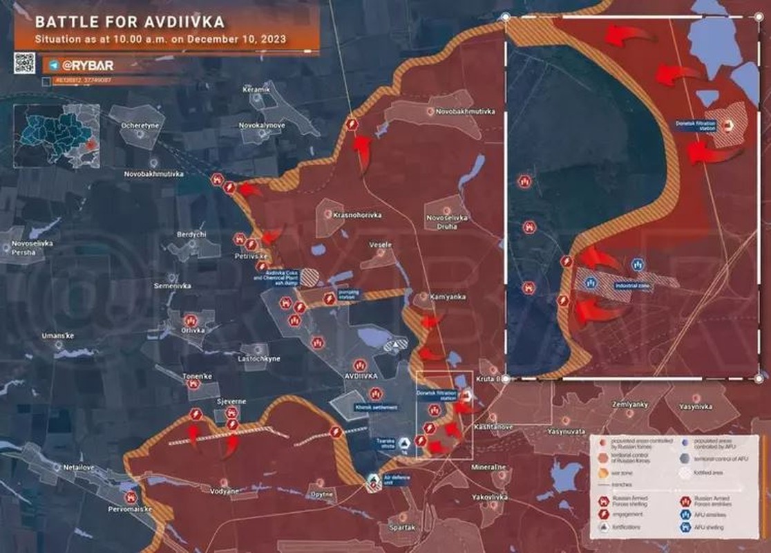 Nga gianh thang loi then chot o Avdiivka, Ukraine roi vao the kho