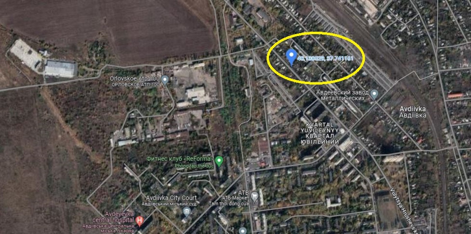 View - 	Nóng Quân Nga đã tiến gần vành đai xe điện ở đông nam Avdiivka
