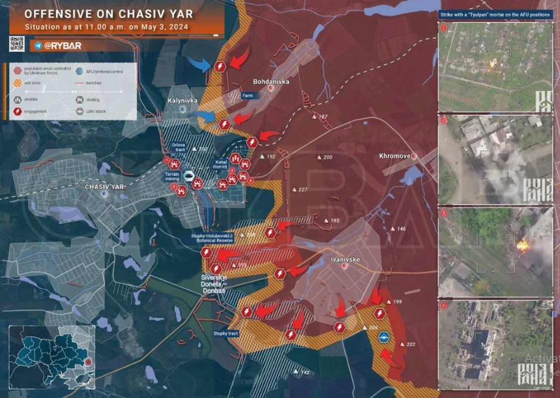 View - 	Mặt trận Chasov Yar bế tắc, quân Nga gây náo loạn ở sườn phía nam