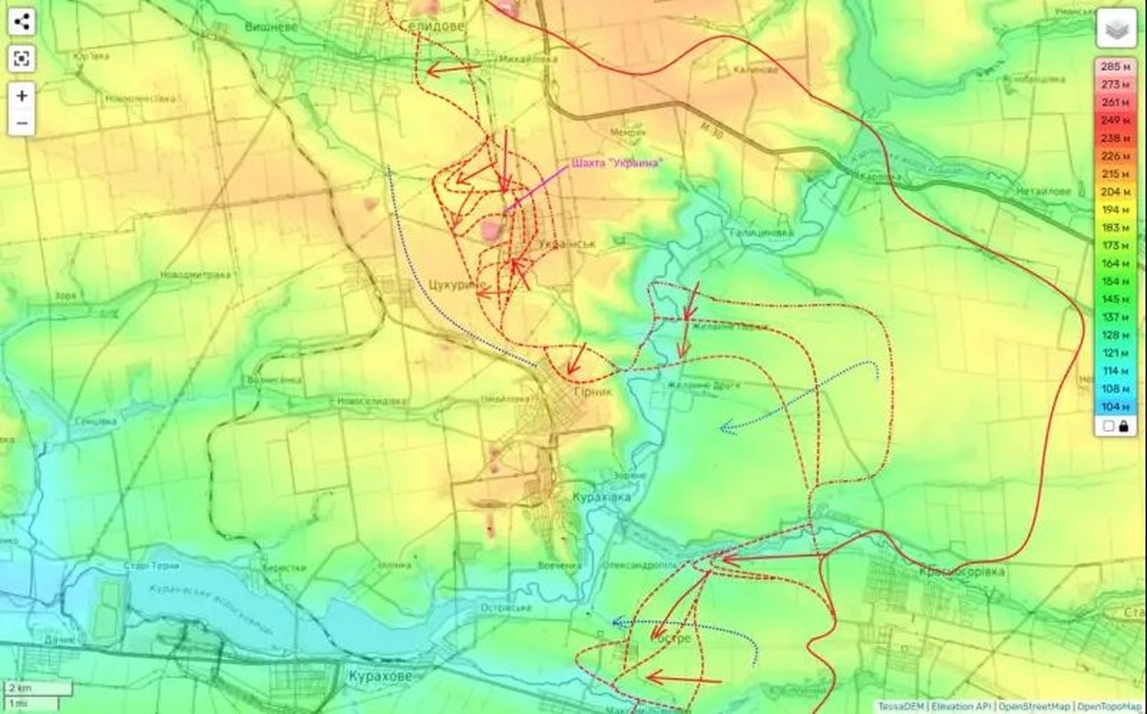 View - 	Áp dụng chiến thuật ba vây, một mở Nga kiểm soát cứ điểm Ukrainsk