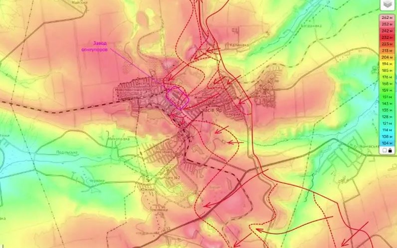 View - 	Lò vôi Chasov Yar trước viễn cảnh thất bại giống Avdiivka