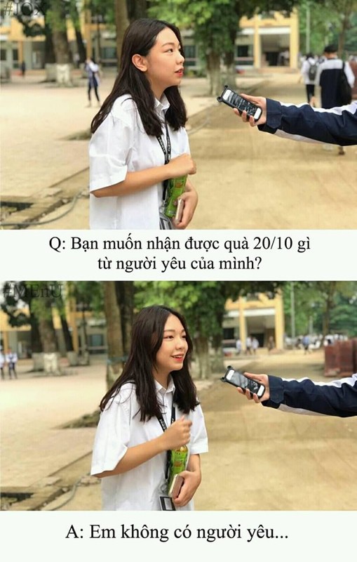 Hoi hoc sinh ve ngay 20/10, dan mang nga ngua ve cau tra loi