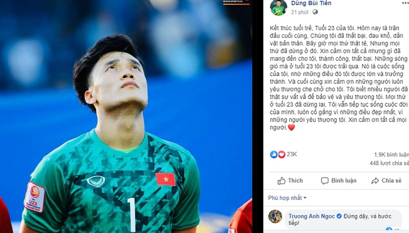 U23 Viet Nam vi sai lam, Bui Tien Dung trai long dam nuoc mat-Hinh-3