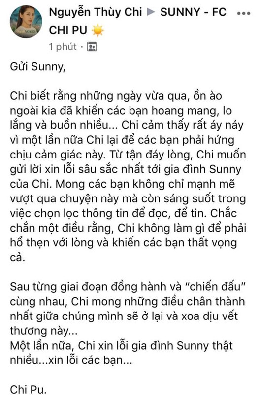 Chi Pu len tieng ve scandal chi em, Quynh Anh Shyn co dong thai la