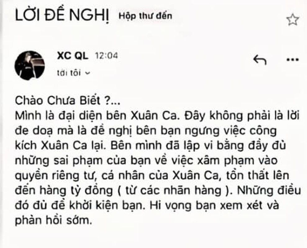 Tiktoker Xuan Ca khoa moi nguoi yeu ban than, yeu cau ngung cong kich-Hinh-3