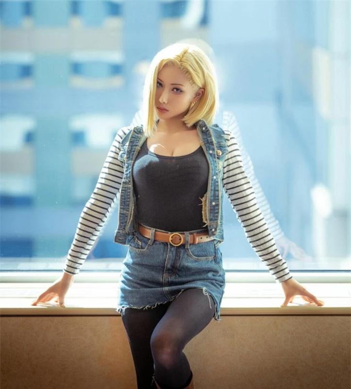 Cosplay thanh Android 18 trong Dragon Ball, hot girl goi cam dot mat fan-Hinh-8