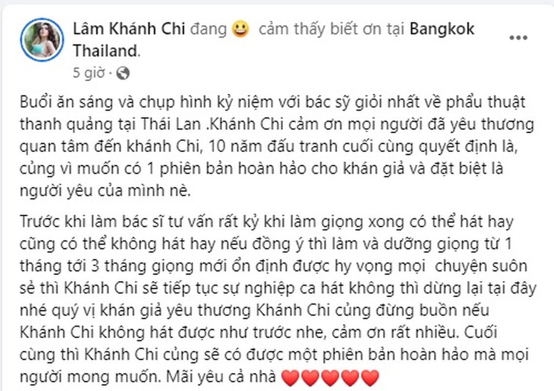 Lam Khanh Chi rang ro sau phau thuat thay doi giong noi-Hinh-2