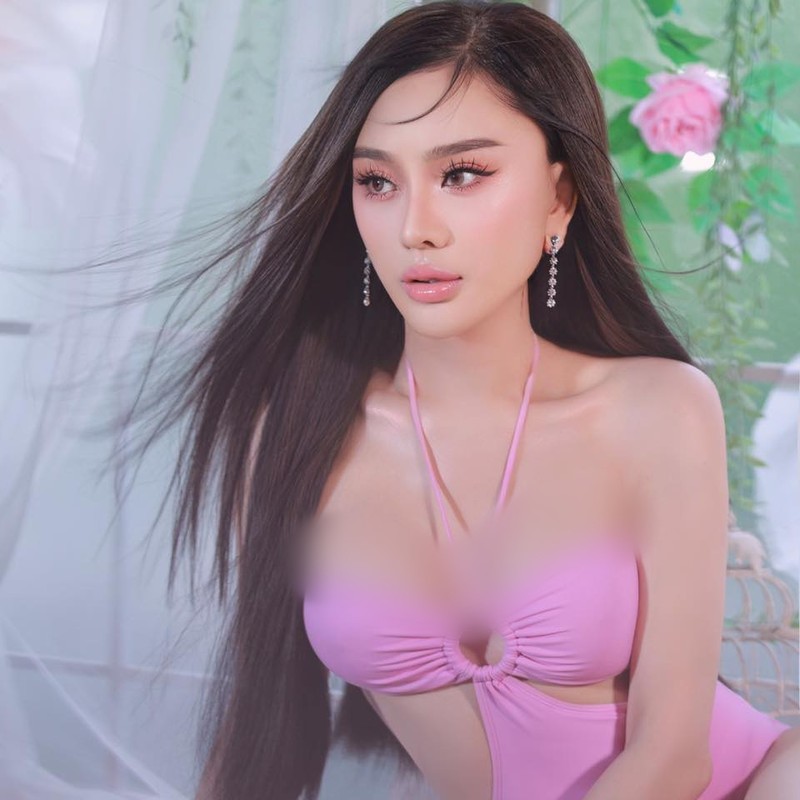 Lam Khanh Chi wears orange dress, showing off her youthful hot body - Photo 5