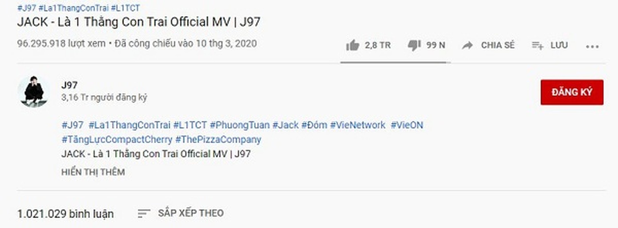 Jack tiep tuc “vuot mat” Son Tung M-TP so huu ky luc moi tren Youtube-Hinh-2