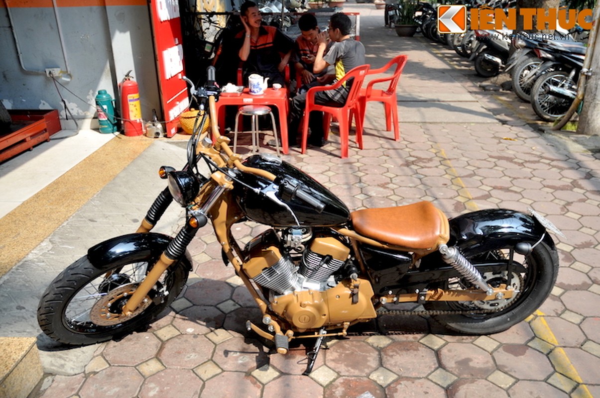 “Doi gio” voi Yamaha Virago do Bobber cua biker Ha Thanh-Hinh-2