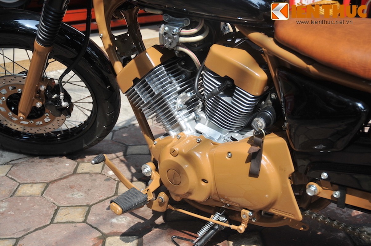 “Doi gio” voi Yamaha Virago do Bobber cua biker Ha Thanh-Hinh-8