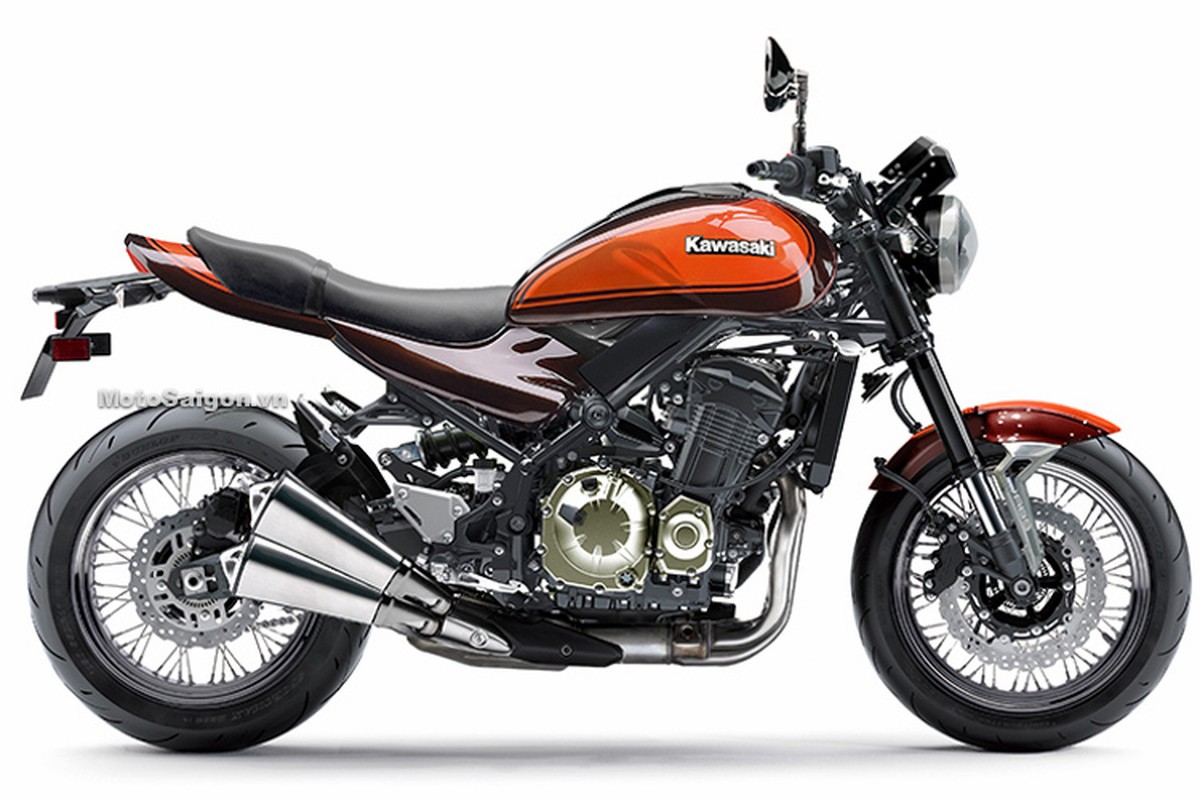 Kawasaki he lo moto Z900RS moi &quot;dau&quot; Yamaha XSR900