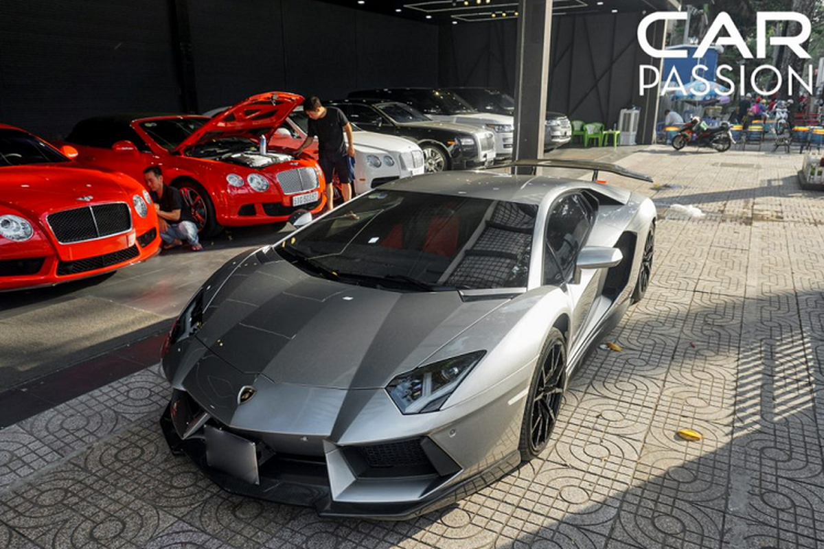 Chi tiet sieu xe Lamborghini Aventador do DMC tai VN