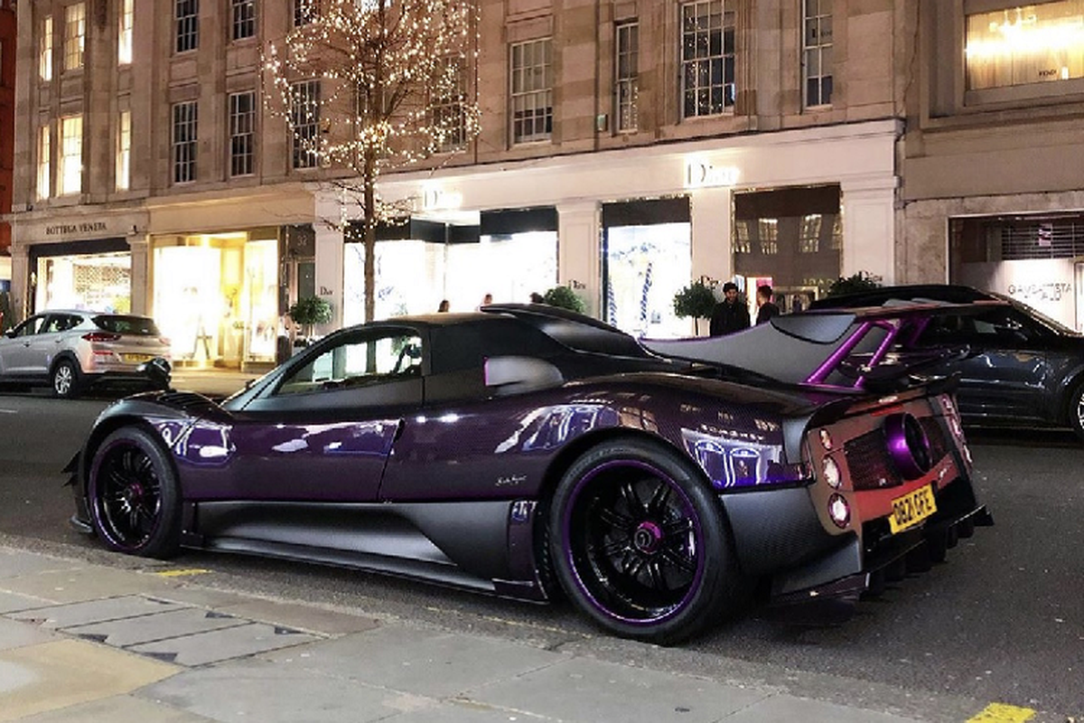 Sieu xe Pagani Zonda Zun lan dau lan banh tren pho London-Hinh-9