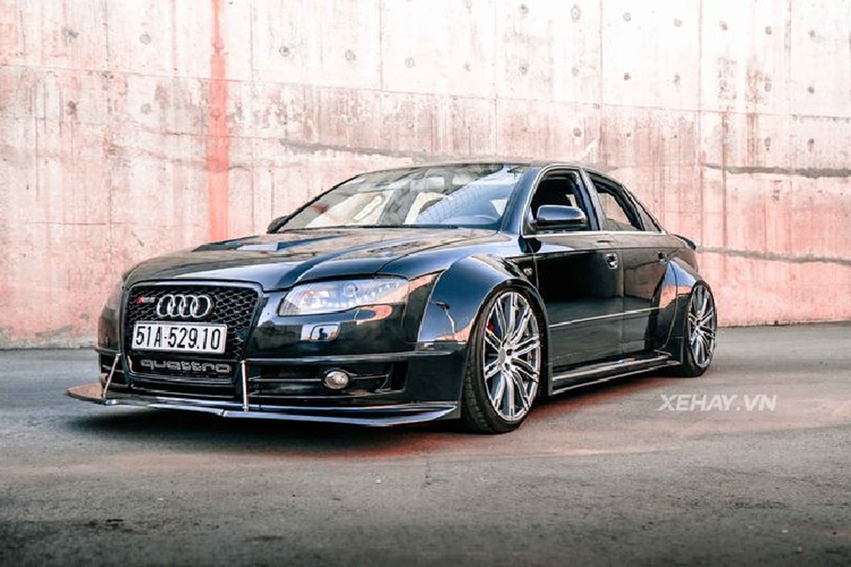 Xe sang Audi A4 doi 2004 do widebody sieu ham ho o Sai Gon